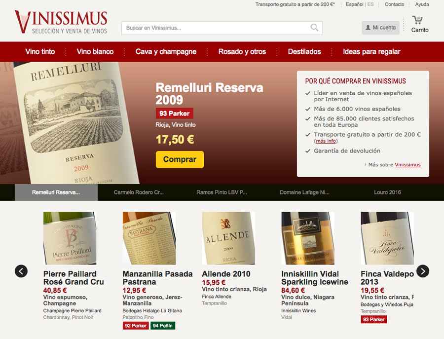 comprar vino online vinissimus